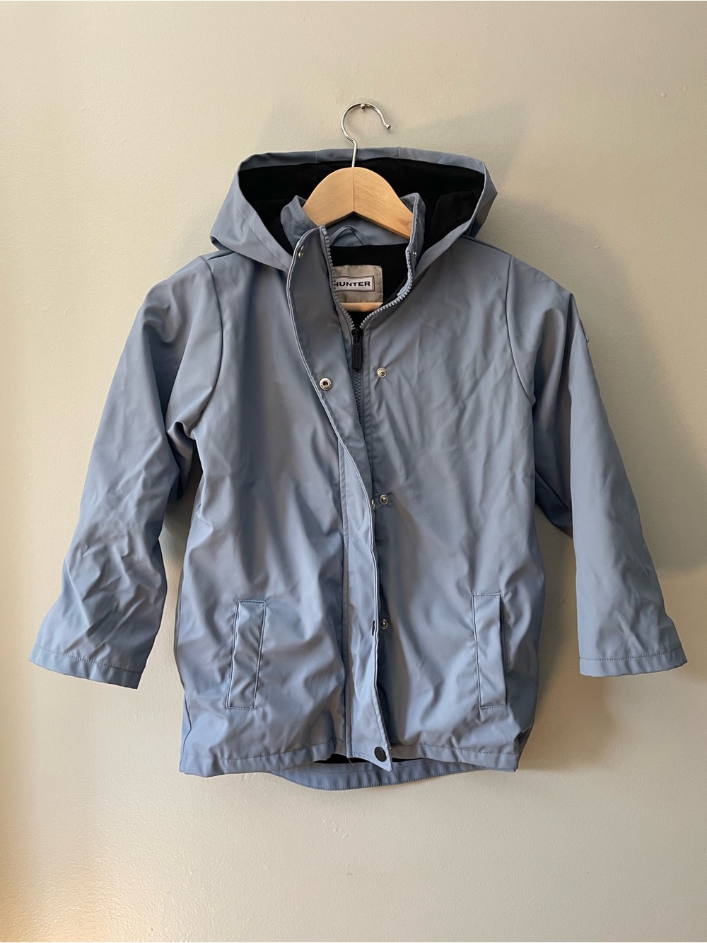 Hunter Kids Blue Rain Jacket Coat - kids size S (6/7 years)